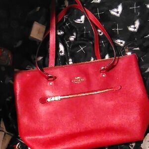 Coach Vibrant Red Tote Bag